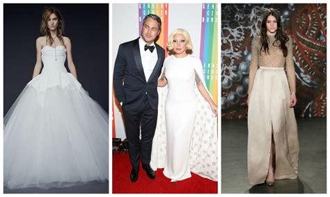 lady gaga versace wedding dress